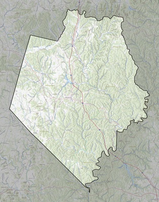 Rockcastle County KY USGS topo map
