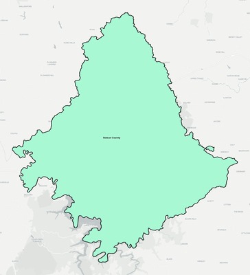 Rowan County KY school district boundaries map