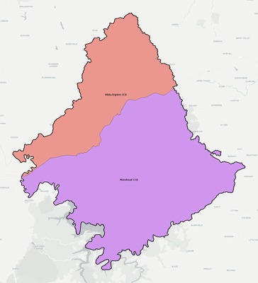 Rowan County KY townships and subdivisions map