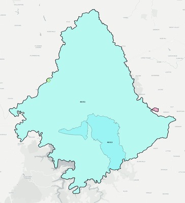 Rowan County KY ZIP code boundaries map