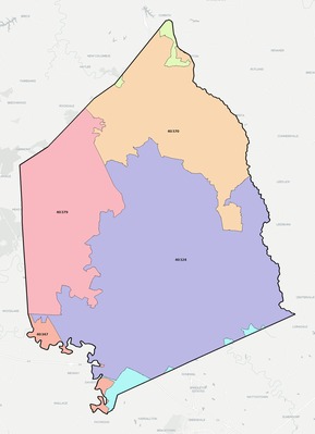 Scott County KY ZIP code boundaries map