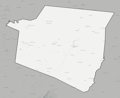 Shelby County KY county basemap context