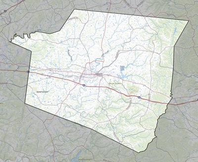 Shelby County KY USGS topo map