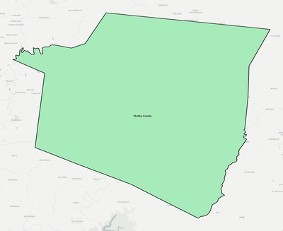 Shelby County KY school district boundaries map