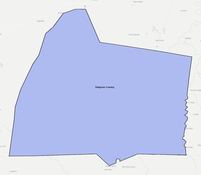 Simpson County KY school district boundaries map