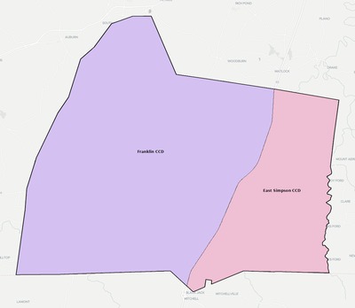 Simpson County KY townships and subdivisions map
