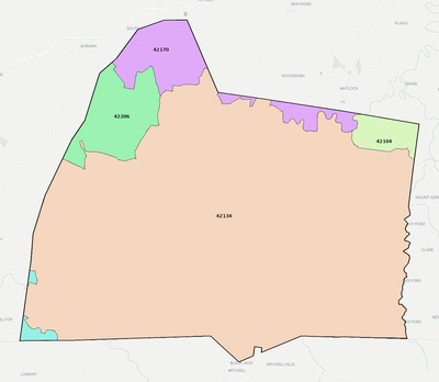 Simpson County KY ZIP code boundaries map