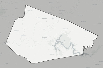 Spencer County KY county basemap context