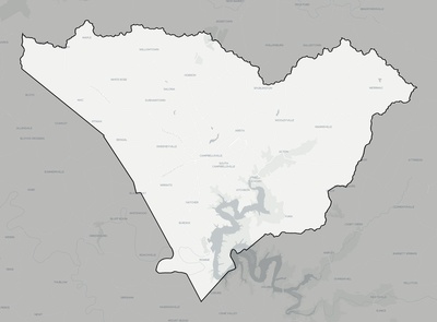 Taylor County KY county basemap context