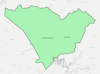 Taylor County KY school district boundaries map
