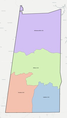 Todd County KY townships and subdivisions map