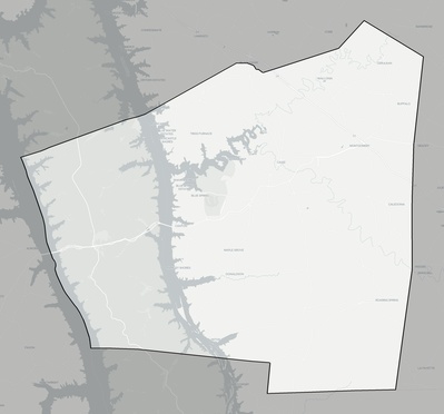 Trigg County KY county basemap context