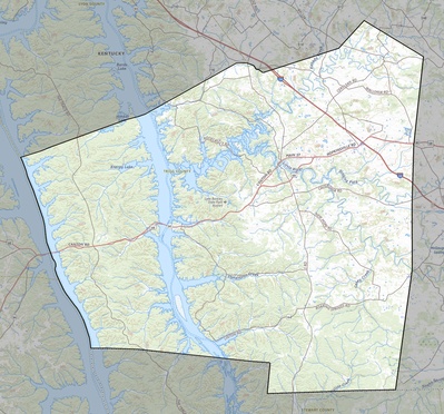 Trigg County KY USGS topo map