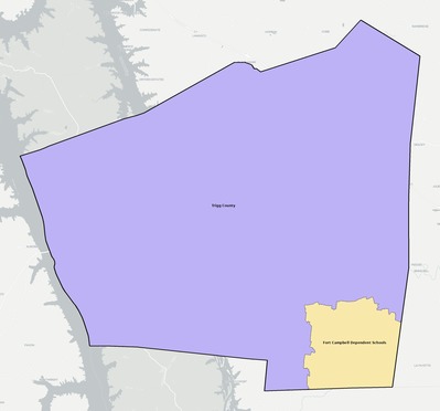Trigg County KY school district boundaries map