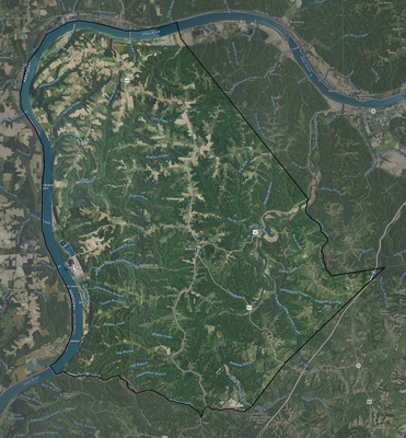 Trimble County KY USGS imagery and topo map