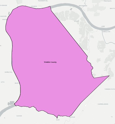 Trimble County KY school district boundaries map