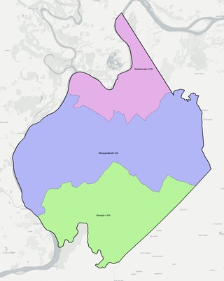 Union County KY townships and subdivisions map