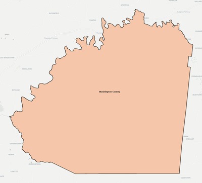 Washington County KY school district boundaries map
