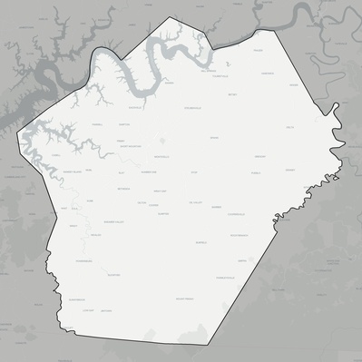Wayne County KY county basemap context