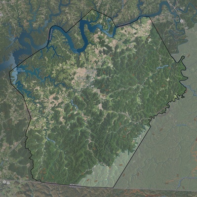 Wayne County KY USGS imagery and topo map