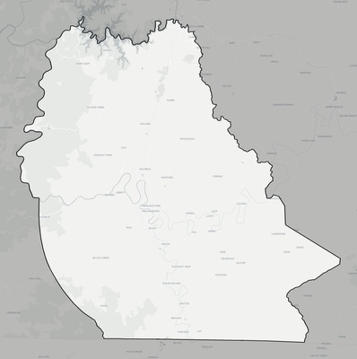 Whitley County KY county basemap context