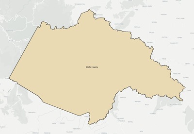 Wolfe County KY school district boundaries map