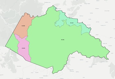 Wolfe County KY ZIP code boundaries map
