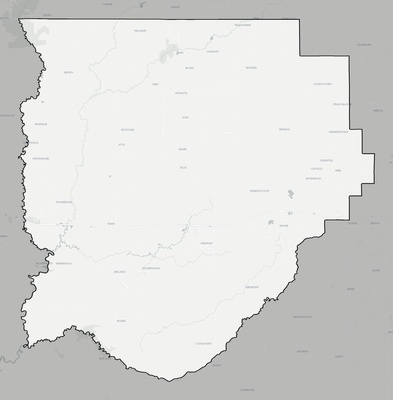 Acadia County LA county basemap context