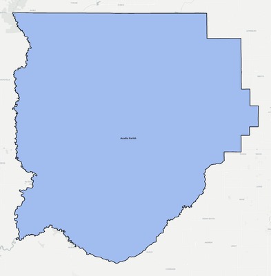 Acadia County LA school district boundaries map