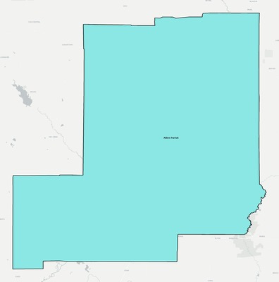 Allen County LA school district boundaries map