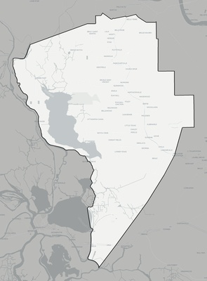 Assumption County LA county basemap context