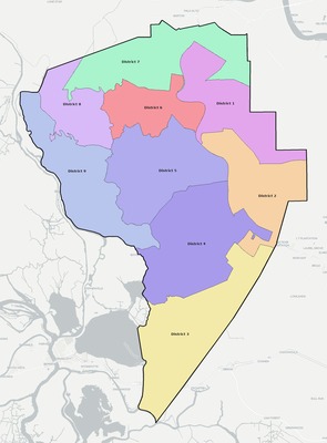 Assumption County LA townships and subdivisions map