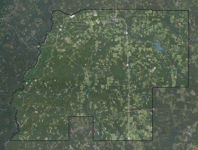 Beauregard County LA USGS imagery and topo map