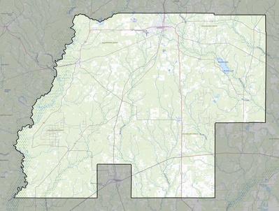 Beauregard County LA USGS topo map