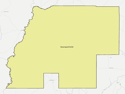 Beauregard County LA school district boundaries map
