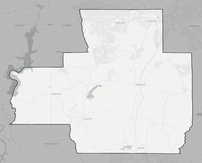 Bienville County LA county basemap context