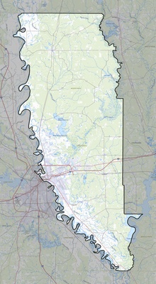 Bossier County LA USGS topo map