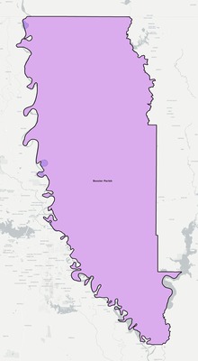 Bossier County LA school district boundaries map