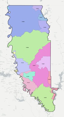 Bossier County LA ZIP code boundaries map