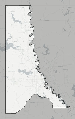 Caddo County LA county basemap context