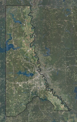 Caddo County LA USGS imagery and topo map