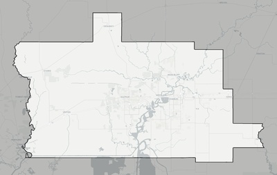 Calcasieu County LA county basemap context