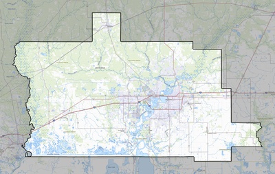 Calcasieu County LA USGS topo map