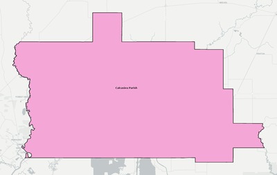 Calcasieu County LA school district boundaries map