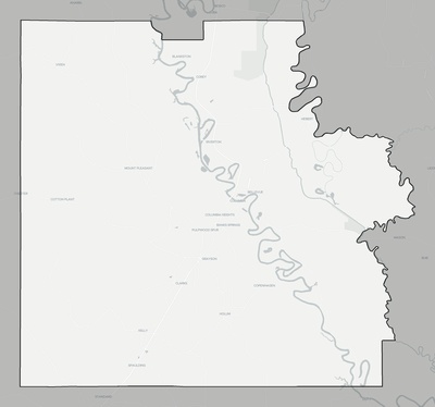 Caldwell County LA county basemap context