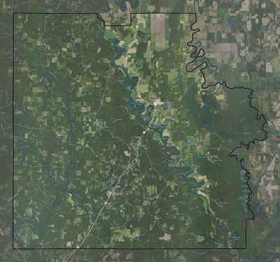 Caldwell County LA USGS imagery and topo map