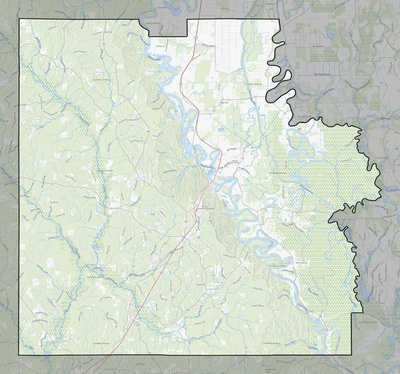 Caldwell County LA USGS topo map