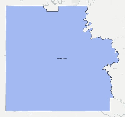 Caldwell County LA school district boundaries map