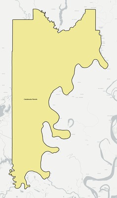 Catahoula County LA school district boundaries map