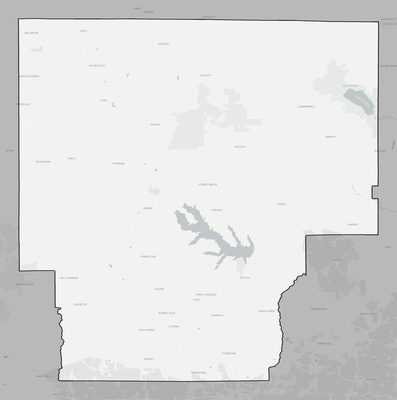 Claiborne County LA county basemap context